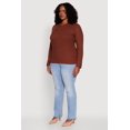 thumbnail image 4 of Women's Plus Size Long Sleeve V Neck Tee, 4 of 5