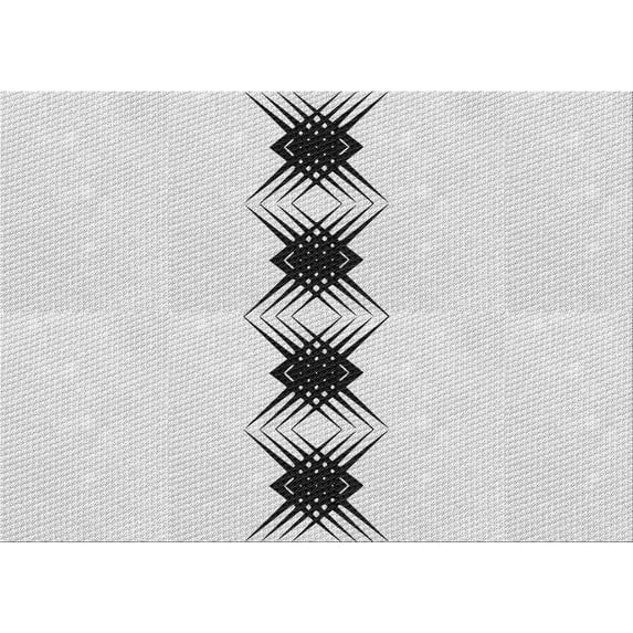Ahgly Company Indoor Rectangle Patterned Platinum Gray Area Rugs, 7' x 10'