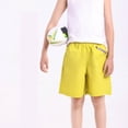 thumbnail image 3 of ITSAME Shorts for Boys, Elastic Waist with Pockets Loose Fit Summer Athletic Casual Shorts Yellow Size 5-6, 3 of 6