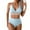 Light Blue, variant on Ohufall Womens Plus Size Swimsuits Women's High Waisted Bikini Two Pieces Bikini Set Swimsuit Beachwear for Women