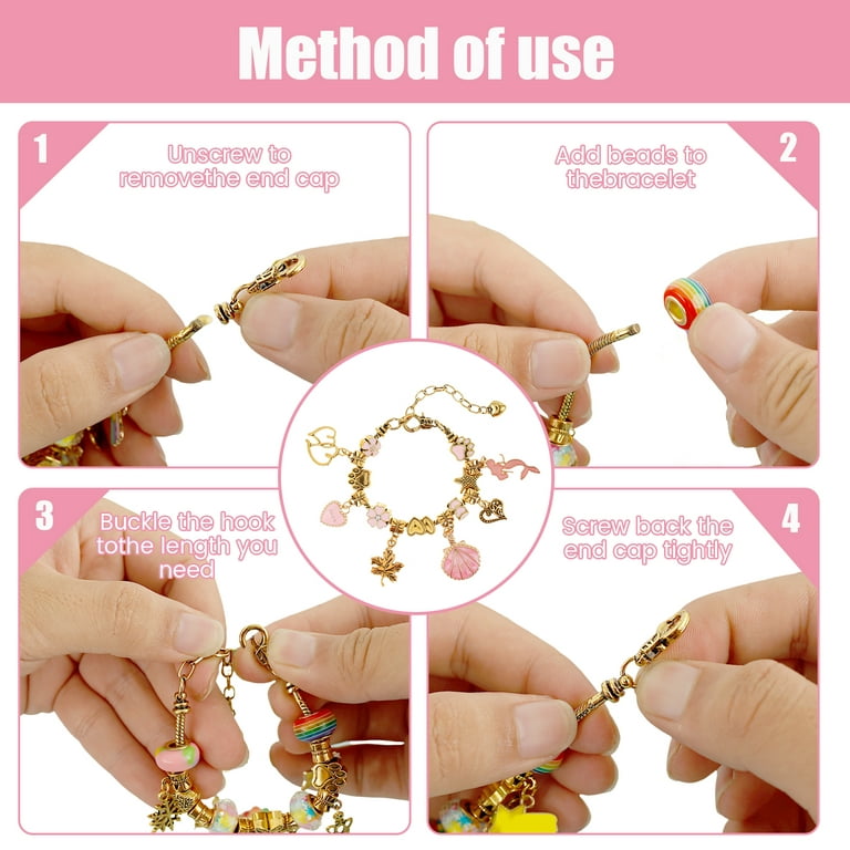 71PCS DIY Bracelet Making Kit for Girls, Thrilez Charm Bracelets
