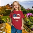 thumbnail image 5 of ZACPNCV Flag Shirt for Toddler Kids Boys Girls USA Flag Heart Graphic T-Shirt 4th of July Shirt Patriotic Tee Tops Red 3-4 Years, 5 of 9