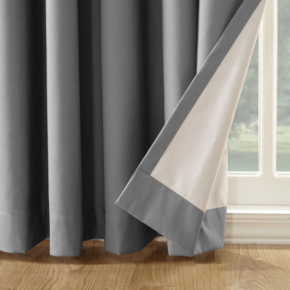 Mainstays Thermal Lined Room Darkening Sliding Glass Door Grommet Curtain Panel, 100" x 84", Gray