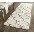 thumbnail image 3 of SAFAVIEH Hudson Arline Geometric Shag Runner Rug, Ivory/Grey, 2'3" x 10', 3 of 9