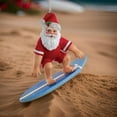 thumbnail image 3 of SURFING SANTA Coastal Beach Christmas Ornament, by Kurt Adler, 3 of 3
