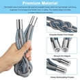 thumbnail image 4 of 2Pcs Curtain Tiebacks Magnetic,,Modern minimalist style curtains for Window Draperies Sheer Blackout Panels Home Office，Blue&Grey, 4 of 8