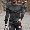 thumbnail image 2 of Birdeem T-Shirts à Manches Longues pour Hommes, Col Rond Décontracté, Chandail à Manches Longues, T-Shirt Imprimé Rayé, Blouse, Hauts T-Shirts à Manches Longues pour Hommes, 2 of 5