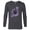 Charcoal Heather, variant on Marvel Black Panther: Wakanda Forever Mask Tech Circle - Long Sleeve T-Shirt for Men - Customized-White