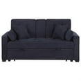 thumbnail image 2 of Oli 70 Inch Convertible Sleeper Loveseat- Pull Out Bed- Pillows- Dark Gray, 2 of 6