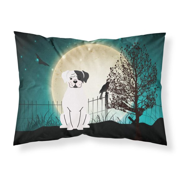 Halloween Scary White Boxer Cooper Fabric Standard Pillowcase