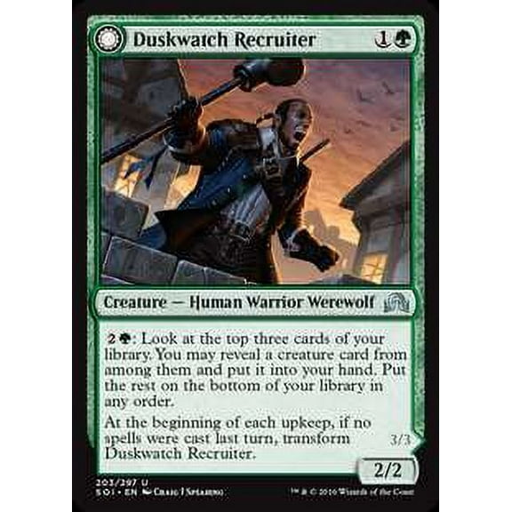 MtG Shadows Over Innistrad Uncommon Duskwatch Recruiter / Krallenhorde Howler #203