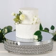 thumbnail image 7 of BalsaCircle 15.5" Silver Metal Beaded Cake Stand Wedding Cake Holder, 7 of 7