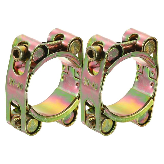 Unique Bargains 2Pack T-Bolt Hose Clamps, 240-252mm/9.45'-9.93' ID Range, Carbon Steel Radiator Hose Clamp Intake Clamp