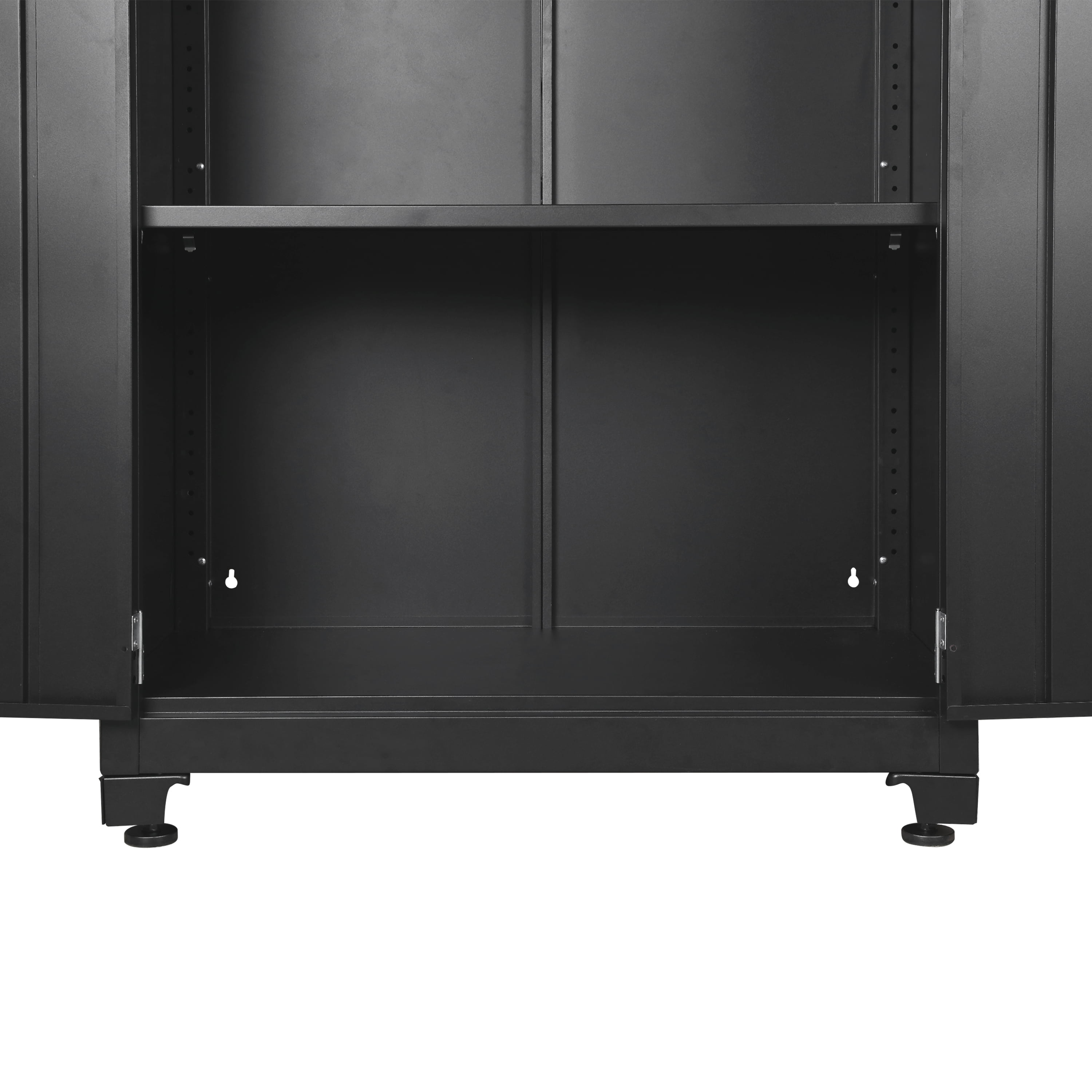 WORKPRO 48-inch Heavy-Duty Garage Storage Cabinet, 3 Shelves, Black, Metal