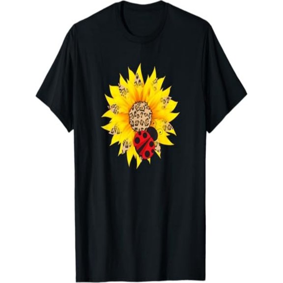 BESTLUCKY Sunflower With Ladybug T-Shirt