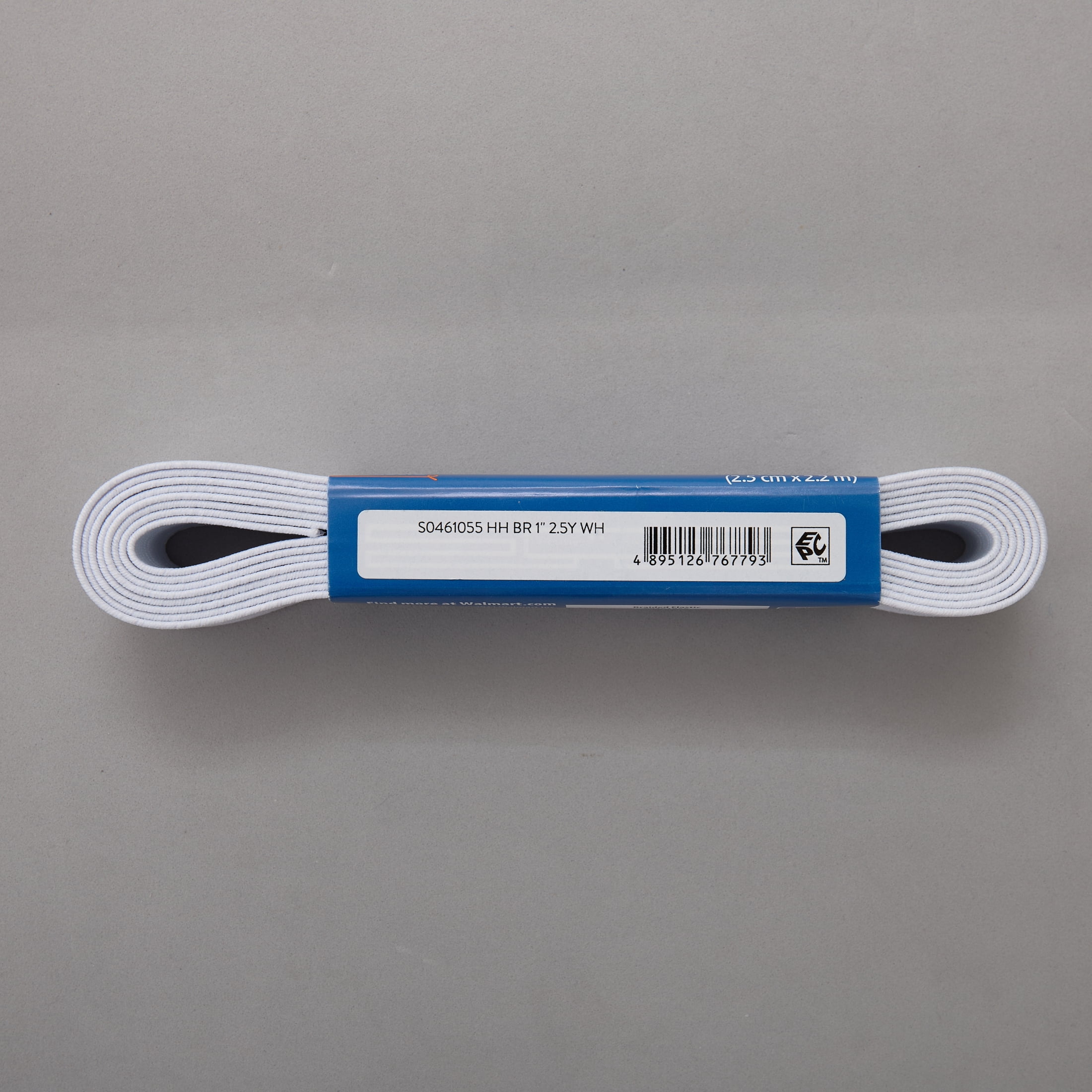 Hello Hobby White Braided Elastic 1-Inch x 2.5-Yards for Sewing & Craft