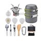 thumbnail image 1 of Utensilios de cocina para acampar, juego de ollas y sartenes con Mini estufa para acampar, taza de acero inoxidable, soporte para tanque deportivo y Herramientas de limpieza, 1 of 5