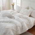 thumbnail image 6 of Shabby Chic Ruffle Comforter Set Queen Size,Country Farmhouse Bedding Sets,Ruffled Queen Shabby Chic Comforter Bed Set Beige Grey 3 Pcs Ruffle Bedding for Women Girls All Season Lightweight Comforter, 6 of 11