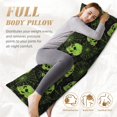 thumbnail image 3 of Yiaed Body Pillow Cover, Ultra Soft Microfiber Pillowcases, Breathable Long Pillow Case, Envelope Closure-Skulls And Cobwebs (20x54 inch)（Pillow core not included）, 3 of 5