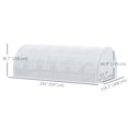 thumbnail image 3 of Outsunny Large Walk-in Greenhouse, 20'x10'x6' Tunnel Greenhouse with Zippered Door and 12 Roll-up Windows, Outdoor Green House for Garden Plant, White, 3 of 9