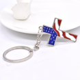 thumbnail image 4 of 4th of July Keychain Stainless Steel USA Flag Patriotic Charm Keyring Independence Day Souvenirs Gifts for Patriotic Party supplies Festivities Birthday xmas Gift for Men Women, 4 of 8