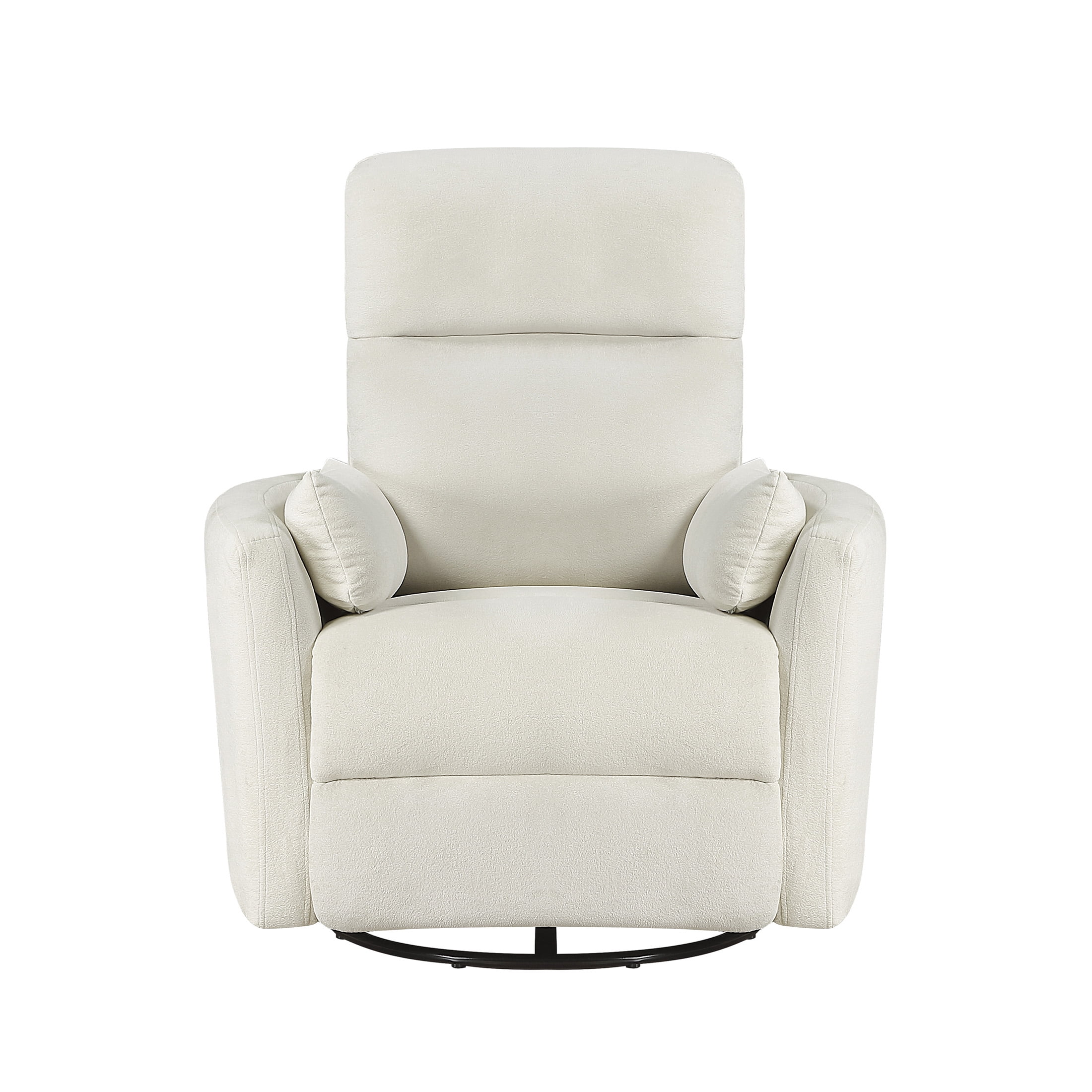 OakvillePark Allura Microfiber Swivel Glider Manual Reclining Chair, Beige