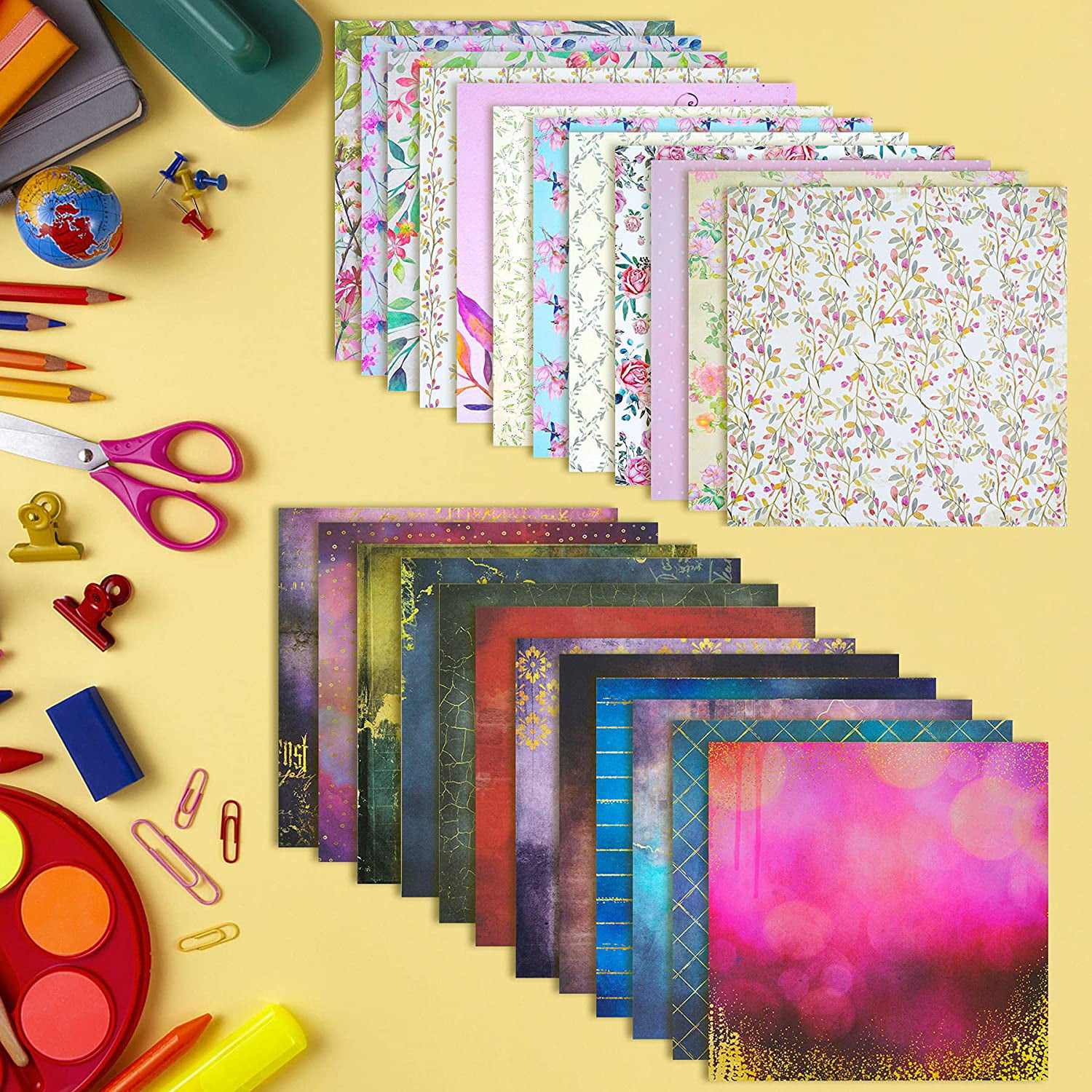 12X DIY Paper Pads Origami Scrapbooking Card Making Art Album Diary Crafts Decor