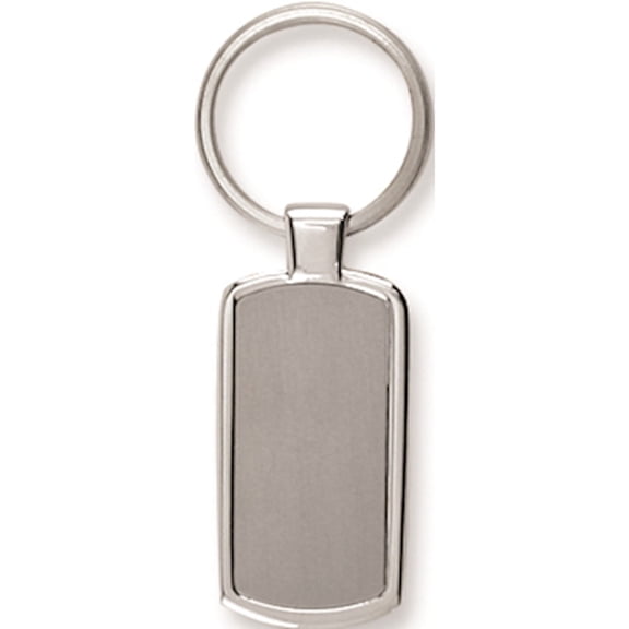 Nickel-Plated Polished And Satin Key Ring Designer Jewelry by Sweet Pea