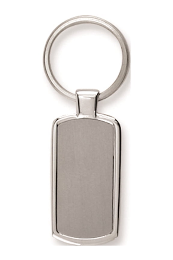 Nickel-Plated Polished And Satin Key Ring Designer Jewelry by Sweet Pea