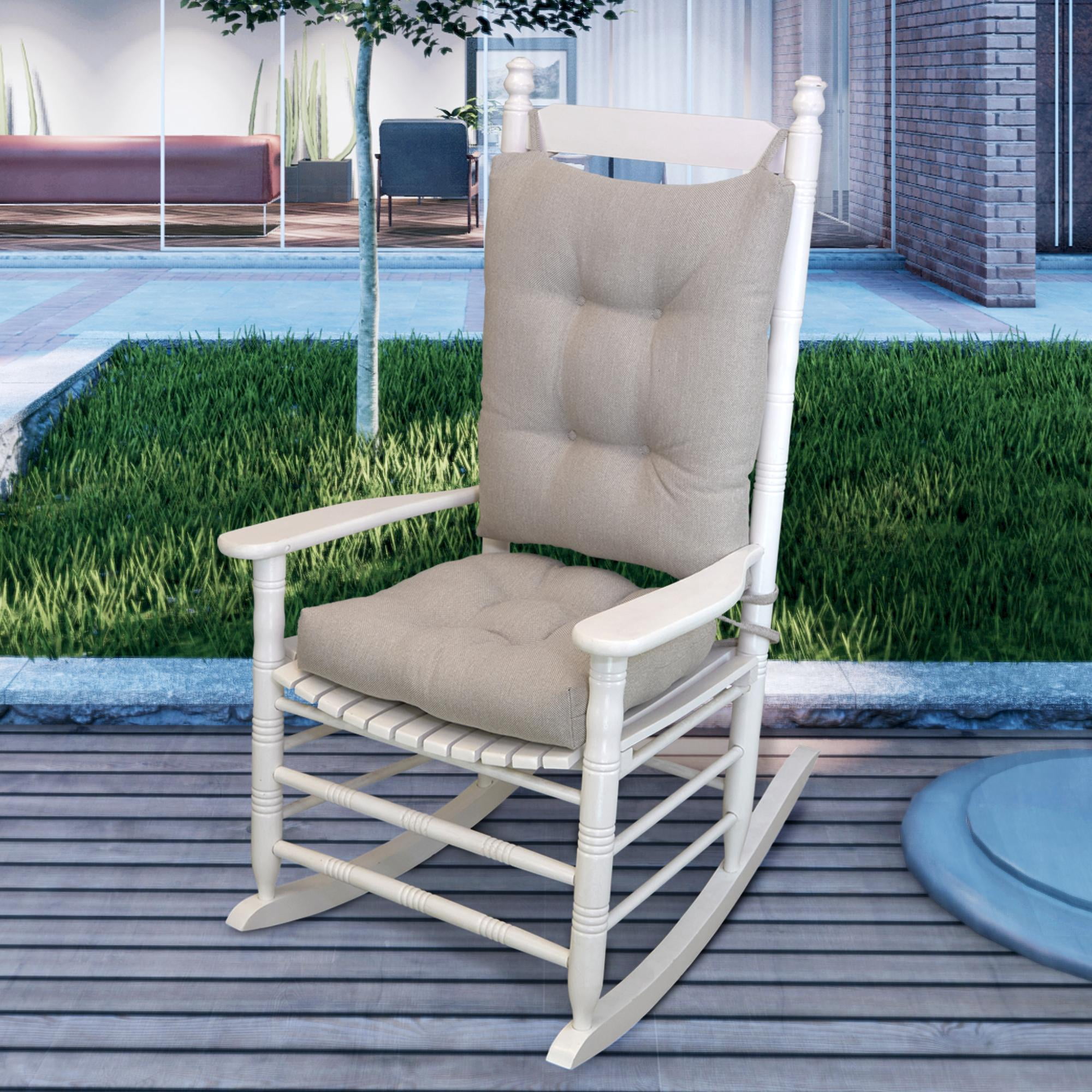 Klear Vu Indoor/Outdoor Woven Performance Fabric Rocking Chair Seat and Seatback Cushion Set