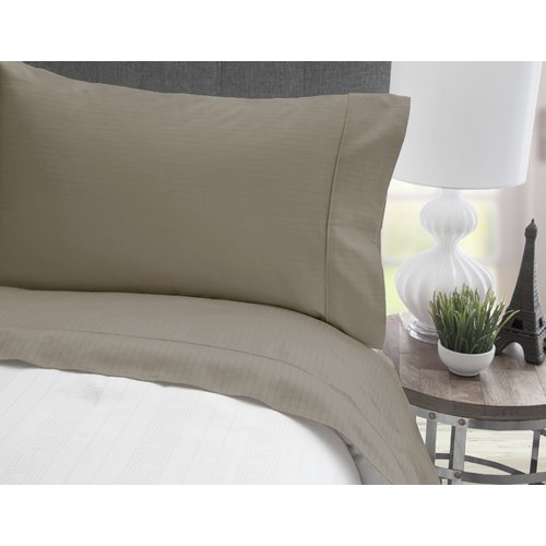 Johnson Home 600 Thread Count Cotton Tuxedo Sheet Sets