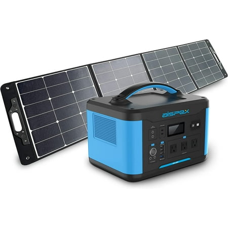 

Aispex Solar Generator with Panels 200W Included Portable Power Station 1000W 1280Wh Solar Powered Generator with LiFePO4 Battery for Outdoor Home Use Camping Power Outage Emergency