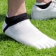 thumbnail image 3 of Greeniant Calcetines de algodón con cinco dedos para hombre, 6 uds., entrenador deportivo, calcetines para correr con los dedos, transpirables Uniforme atlético amarillo Greeniant PS9127-03, 3 of 6