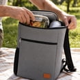 thumbnail image 5 of Insulated Cooler Backpack Work Lunch Backpack Adult Lunch Bag for Picnics Hiking Trips Grey Insulated Bag, 5 of 6