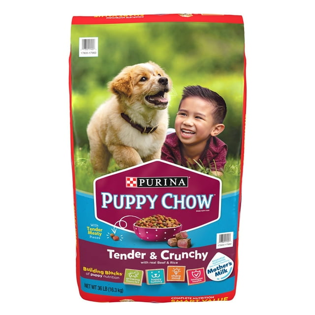 Purina Puppy Chow Tender & Crunchy Dry Dog Food, 36 lbs.