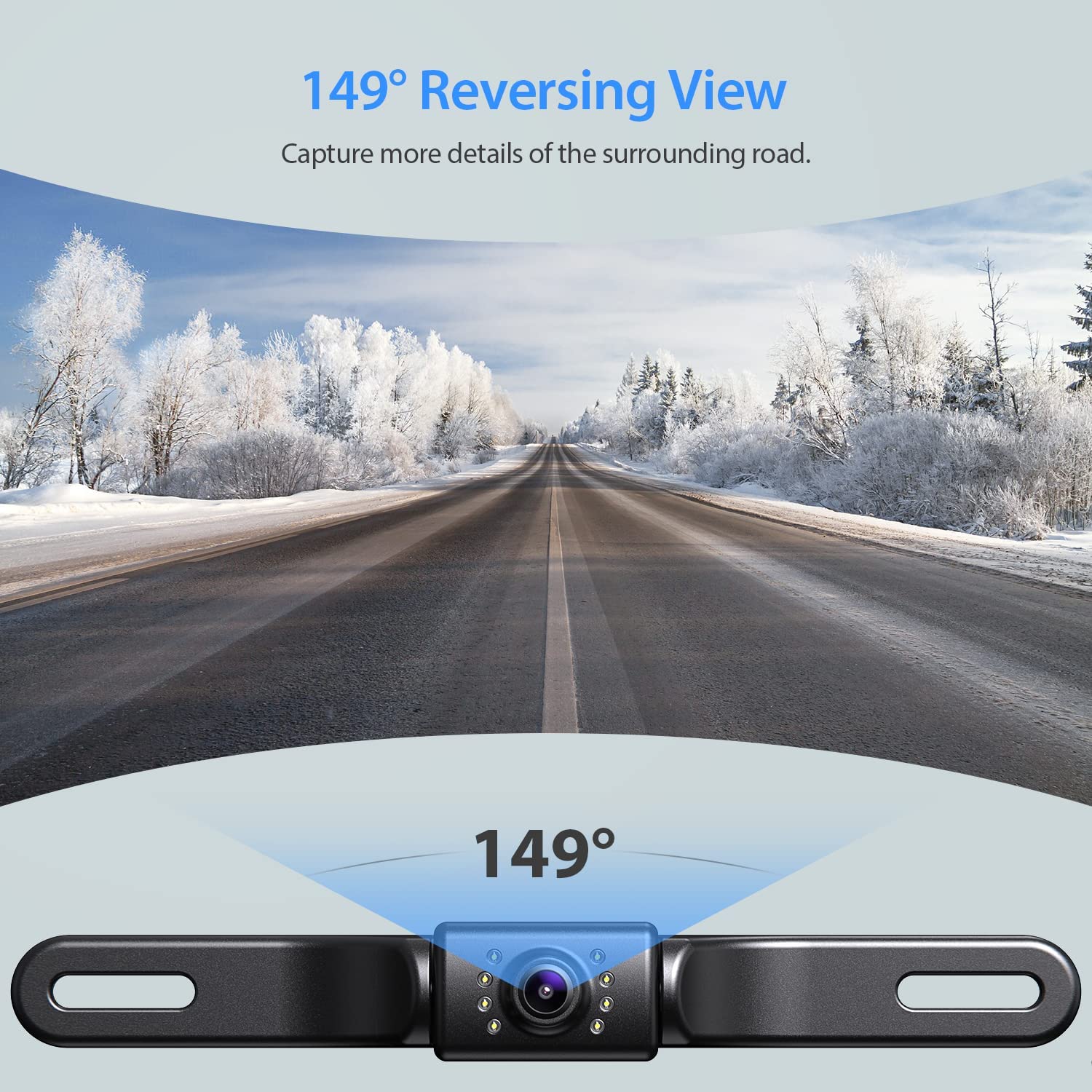 eRapta 4.3" Backup Camera with Monitor License Plate Mount photo 2
