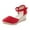 Red-1, variant on Women Ripple Sandals Platform Wedge Sandals Fashion Versatile Braided Buckle Breathable Wedge Sandals