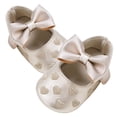 thumbnail image 5 of 1 par de zapatos para bebés y niños pequeños, patrón de corazón, zapatos de bebé con lazo bordado, Bowknot Prewalker (dorado, 12 cm de longitud 5US 4UK 20.5EU 4.716 pulgadas), 5 of 5