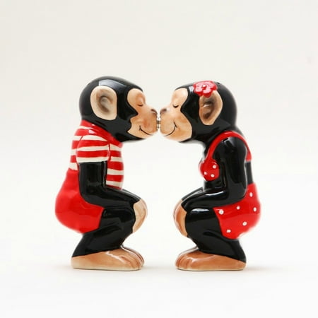 UPC 726549087684 product image for Boy and Girl Chimps Kissing Salt and Pepper Shaker Set | upcitemdb.com