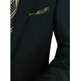 thumbnail image 5 of LN LUCIANO NATAZZI Italian Men's Suit 180'S Cashmere Wool Ticket Pocket Stripe Black Stripe, 5 of 7