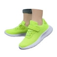thumbnail image 3 of Girls Sneakers Kids Breathable Mesh On Sneakers Lightweight Boys Sports Shoes For Indoor Outdoor Training Tennis Running Active Play Green 6-7 Years, 3 of 9
