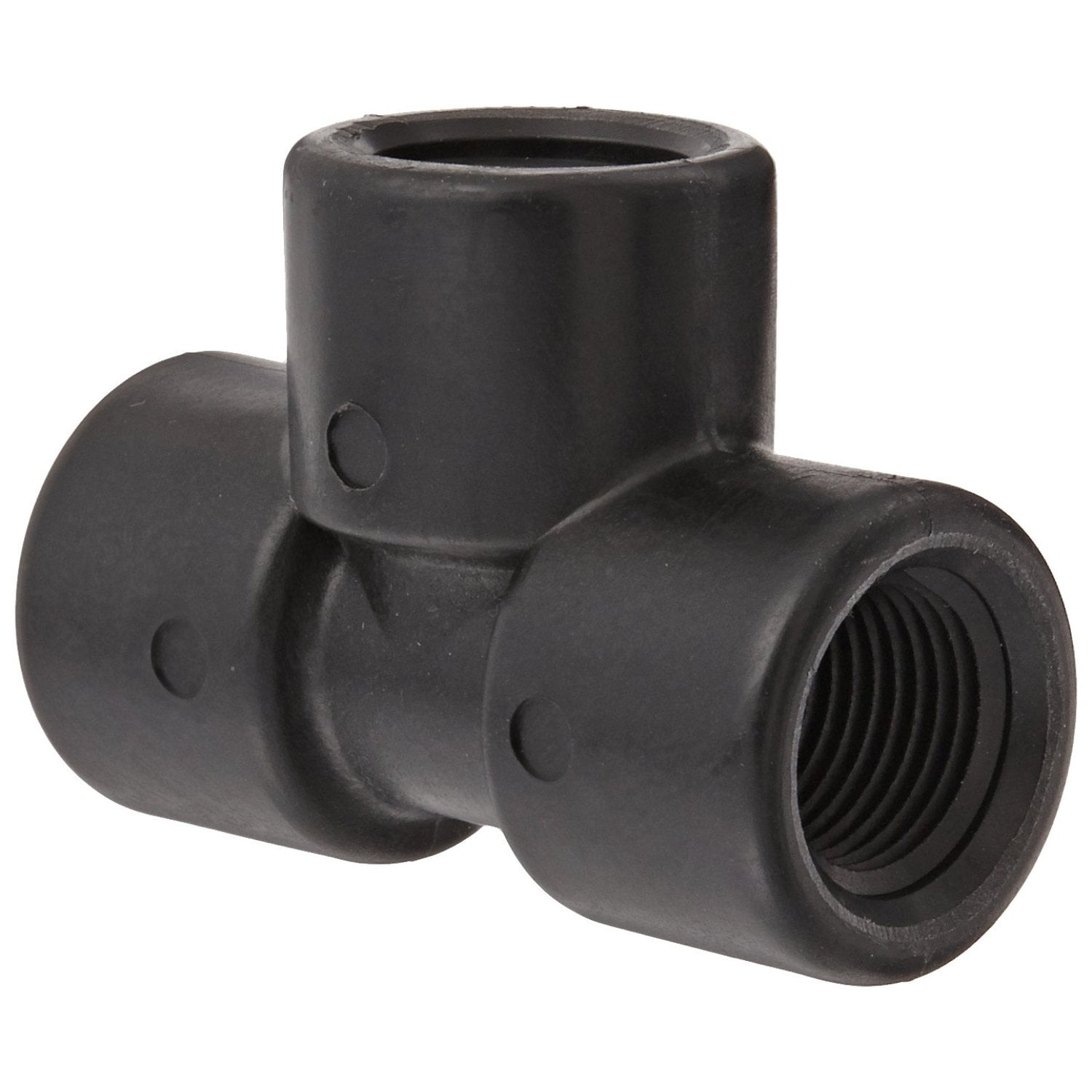 Banjo TEE050 Polypropylene Pipe Fitting, Tee, Schedule 80, 1/2" NPT