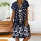 thumbnail image 1 of WILLBEST Vestidos Floreados para Mujer Moda Mujer Casual Suelto Punto Estampado Floral Patchwork Cuello Pico Manga Corta Vestido Mediana, 1 of 3