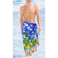 thumbnail image 2 of LA LEELA Men's Swim Bath Trunk Swimsuit Regular Surfing Swimwear Sarong Long Pareo Beach Wrap One Size Admiral, Holiday Vacation, 2 of 4