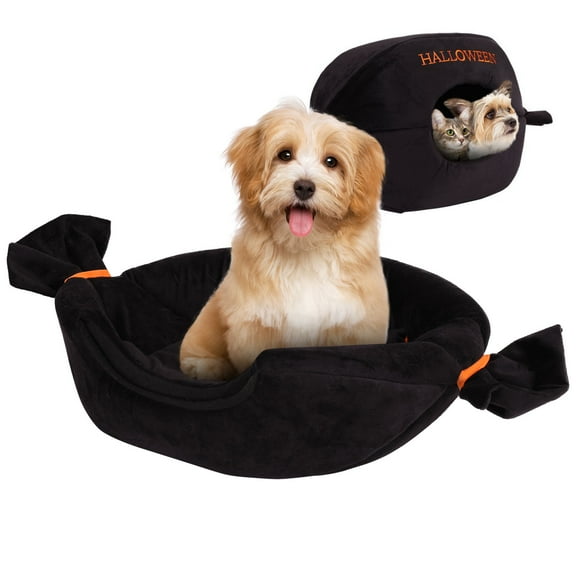 QBLEEV Cozy Pet Bed Warm Cave Nest Sleeping Bed Candy Shape Puppy House for Cats and Small Dogs