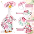 thumbnail image 7 of Porch Goose 23 inch, Spring Porch Goose Outfit, Pink Blooms, Shirt, Wide Brim Hat, Mini Umbrella, 3 Set, Easter Front Porch decor, Outdoor Porch decor, Spring Outdoor decor,, 7 of 7
