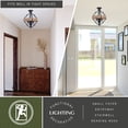 thumbnail image 4 of Beaumont 14-in W Gray and Natural Rope Farmhouse Cage Ceiling Light, 4 of 9