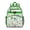 Green-16, variant on Artistic Floral Design Durable Travel Backpack with Side Pockets