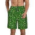 thumbnail image 2 of Uemuo Happy St. Patrick's day Pattern Men's Swim Trunks Hawaiian Beach Bathing Suit Swimsuits Beach Quick-Dry Shorts with Pockets-Large, 2 of 9
