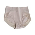 thumbnail image 3 of Women's Elongated Crotch Plus Size Belly Cinching High Waisted Breathable Briefs Pads Underwear for Women plus Size French Cut Panties for Women Underwear Women Pack Womens plus Size Underwear 20 for, 3 of 3